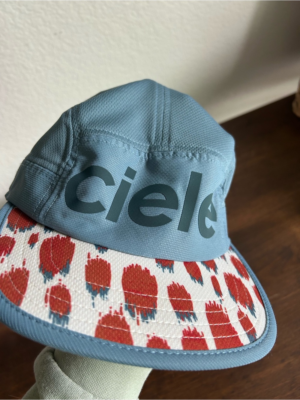 Ciele Light Blue & Red Patterned Brim Performance Cap